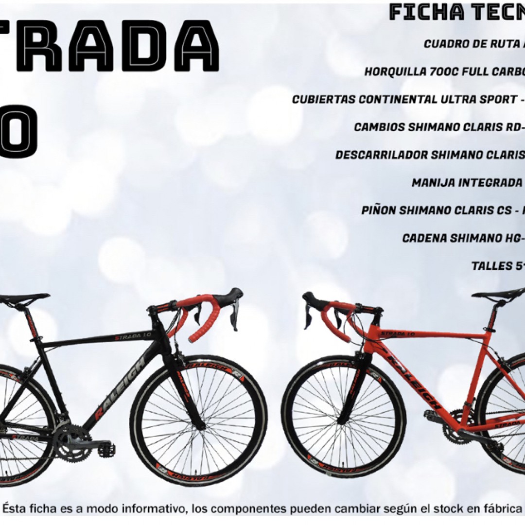 raleigh-strada-10-talle-51-negra